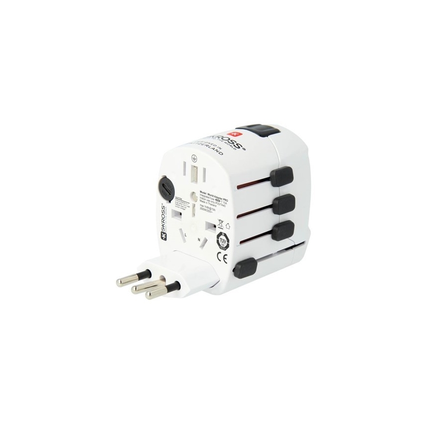 Adaptador universal de viagem para o mundo inteiro 230V + porta USB