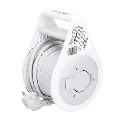 Cabo de extensão em carretel, 3 tomadas, 10 m