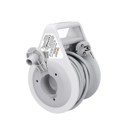 Cabo de extensão em carretel, 3 tomadas, 10 m