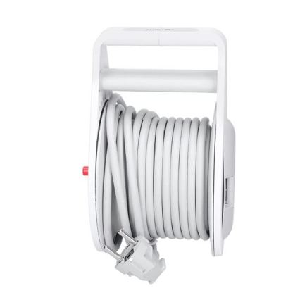 Cabo de extensão em carretel 2 tomadas + USB tipo A e tipo C 10 m