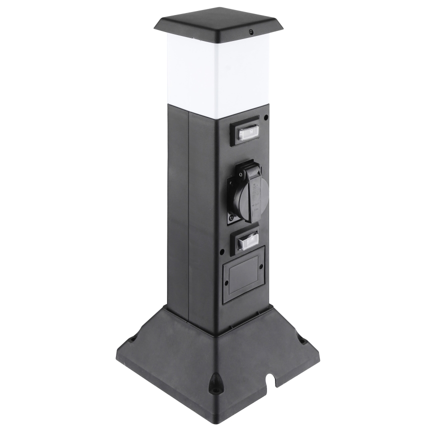 Luminária exterior com 2 tomadas 1xE14/15W/230V IP44 preta