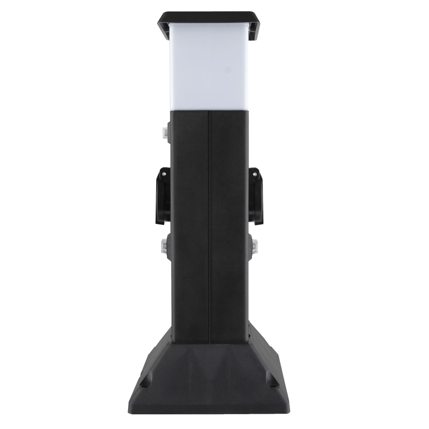 Luminária exterior com 2 tomadas 1xE14/15W/230V IP44 preta