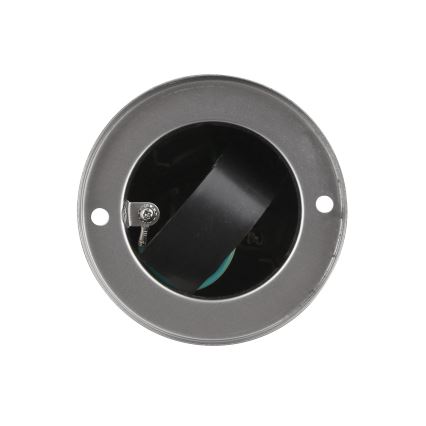 Coluna de tomada exterior 2x 230V IP44 cromo mate redonda