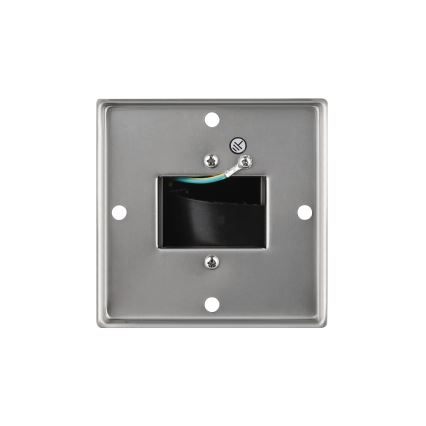 Coluna de tomadas exterior 2x 230V IP44 cromo mate quadrada