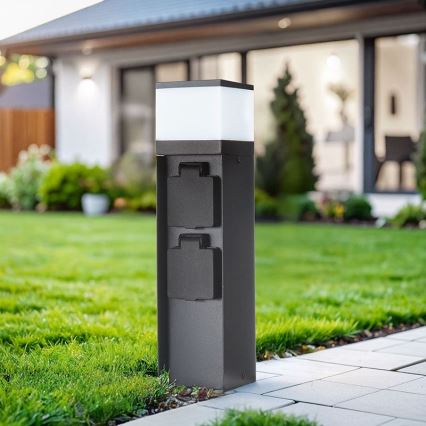Luminária exterior com 2 soquetes 1xG9/11W/230V IP44 preta