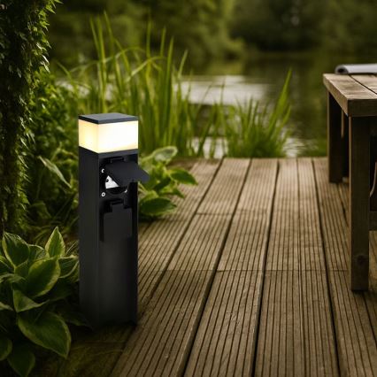 Luminária exterior com 2 soquetes 1xG9/11W/230V IP44 preta