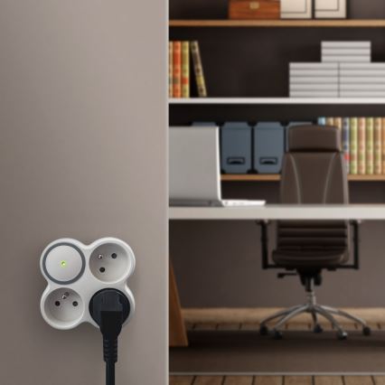 Tomada com proteção contra sobretensão 230V/16A 3Z branco