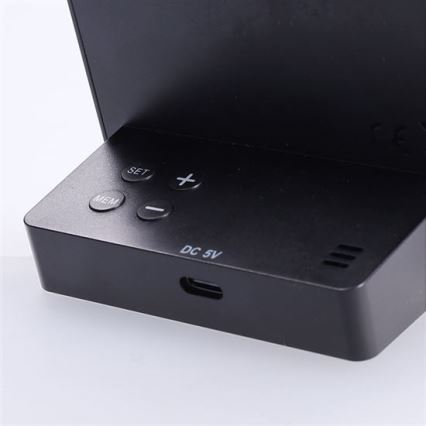 Termómetro digital 5V/2xAAA + 2xAAA preto