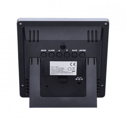 Estação meteorológica com visor LCD 230V/2xAAA + 2xAAA preto