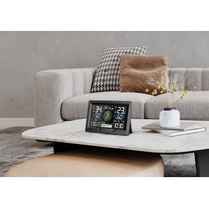 Estação meteorológica profissional com ecrã LCD a cores 5V/2xAA + 3xAA + 2xAA Wi-Fi Tuya