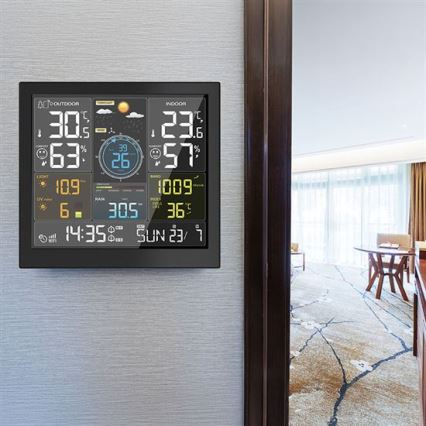 Estação meteorológica profissional com display LCD 5V/2xAA + 3xAAA Wi-Fi