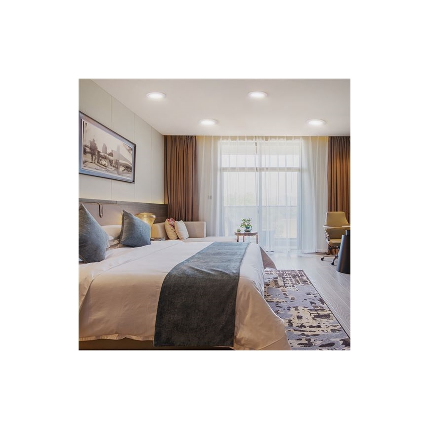 LED Luminária de embutir/12W/230V 3000/4000/6000K diâmetro 17 cm branca