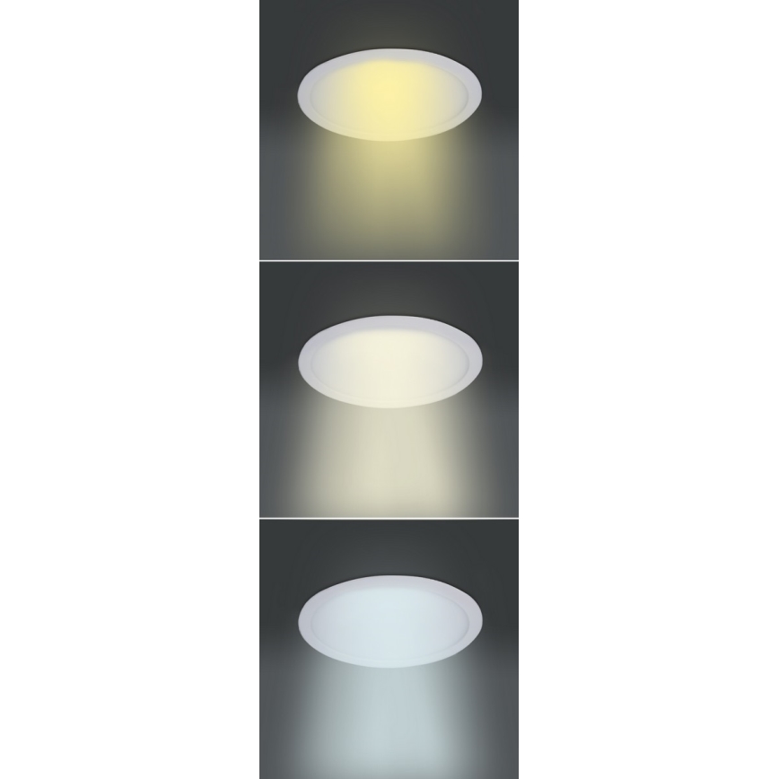 LED Luminária de embutir/12W/230V 3000/4000/6000K diâmetro 17 cm branca