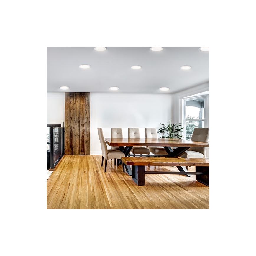 LED Luminária de embutir LED/18W/230V 3000/4000/6000K diâmetro 22,5 cm branca