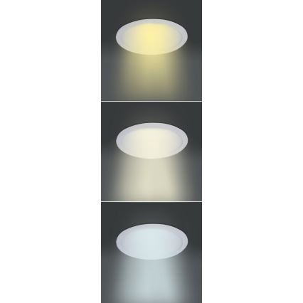 LED Luminária de embutir LED/18W/230V 3000/4000/6000K diâmetro 22,5 cm branca