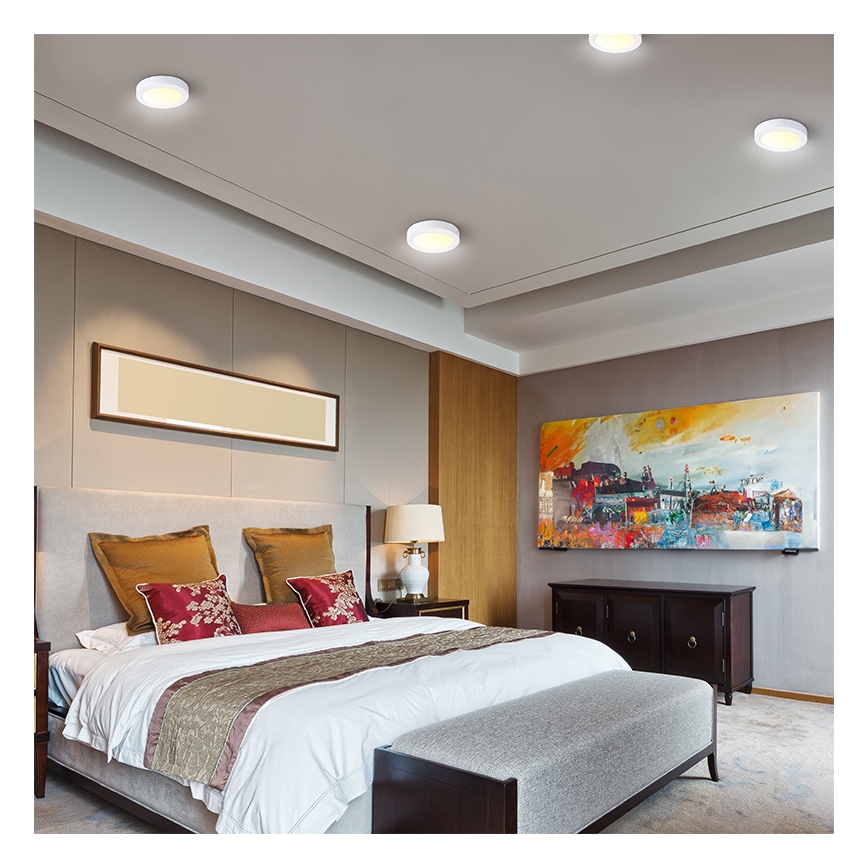 Plafon LED/12W/230V 3000/4000/6000K Ø 17 cm branco