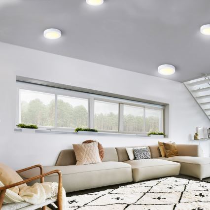 Plafon LED/12W/230V 3000/4000/6000K Ø 17 cm branco