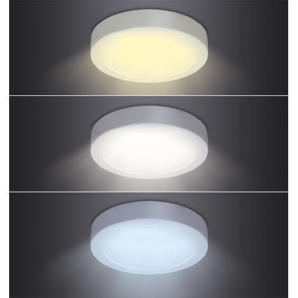 Plafon LED/12W/230V 3000/4000/6000K Ø 17 cm branco