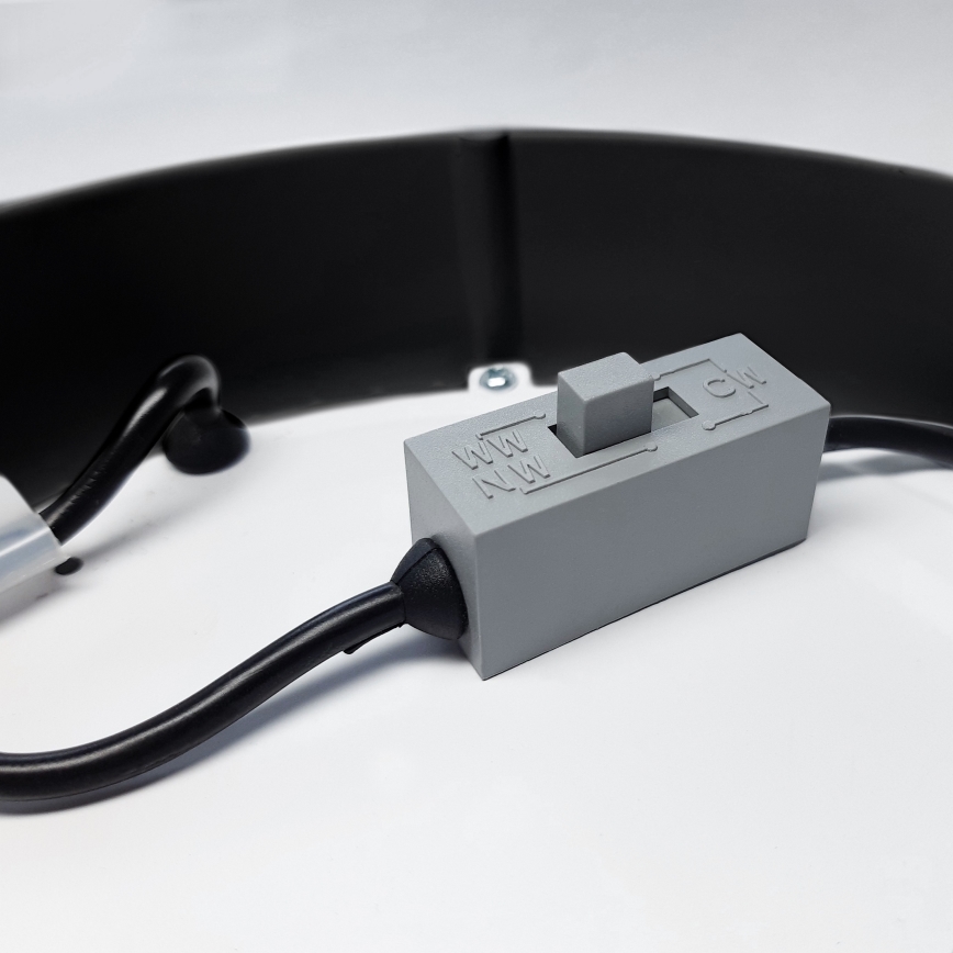 Iluminação de teto LED LED/18W/230V 3000/4000/6000K preto redondo