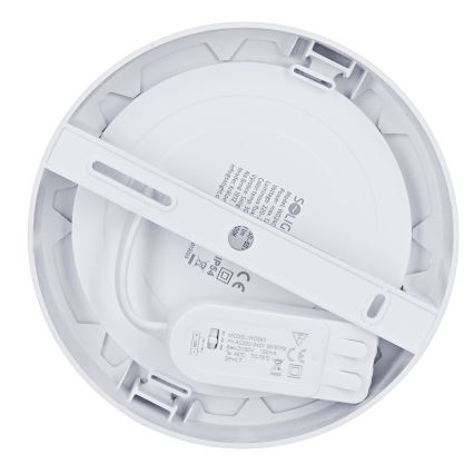 Painel LED 2 em 1 (sobreposto/embutido) 12W/230V 3000/4000/6000K Ø17 cm IP54 prateado