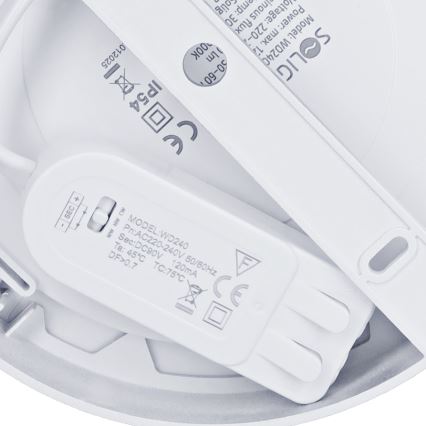 Painel LED 2 em 1 (sobreposto/embutido) 12W/230V 3000/4000/6000K Ø17 cm IP54 prateado