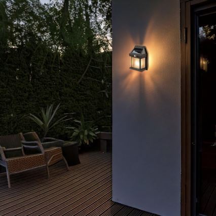 Lanterna solar LED dimerizável com sensor LED/3,7V IP44 1200 mAh