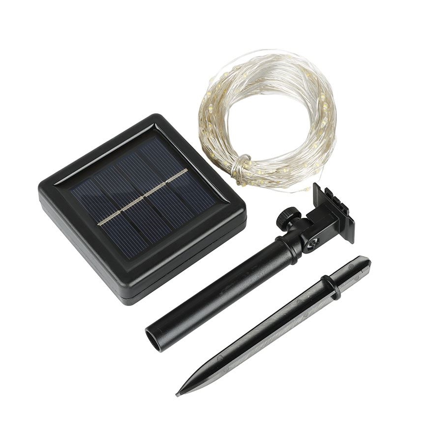 Guirlanda solar decorativa LED, 3,7 V, 800 mAh, 22 m