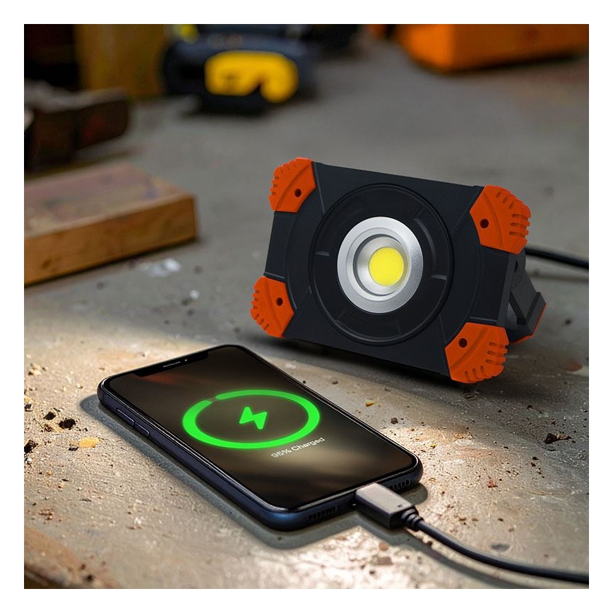 Refletor recarregável LED/10W/3,7V 4400 mAh