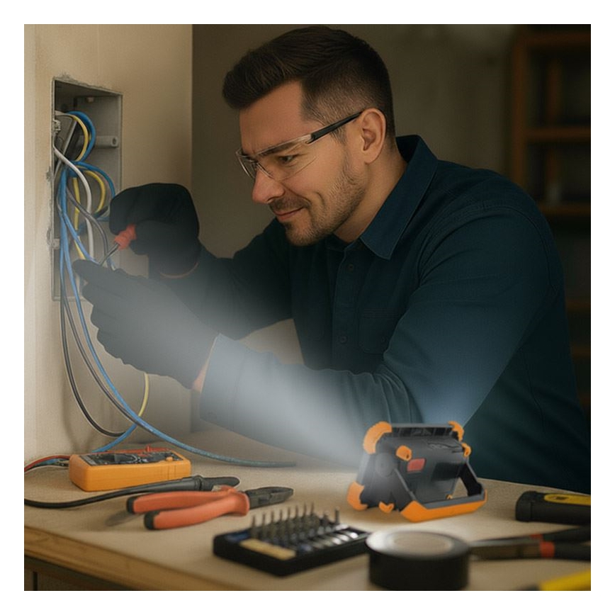 Refletor recarregável LED/10W/3,7V 4400 mAh