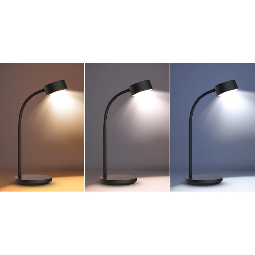 Candeeiro de mesa táctil LED com regulação LED/4,5W/5V 3000/4000/6500K preto