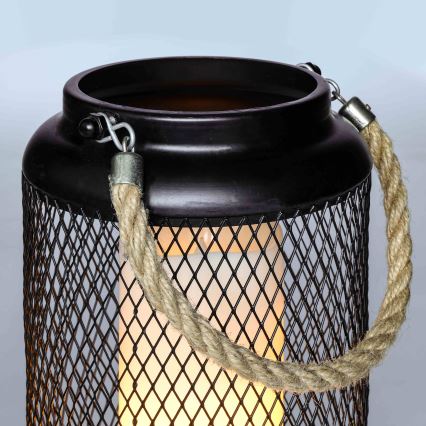 Candeeiro de mesa LED decorativo LED/3xAA preto