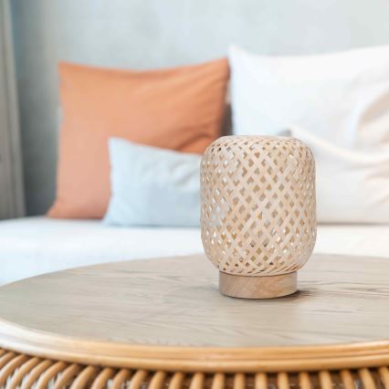 LED Candeeiro de mesa decorativo BOHO LED/2xAAA vime