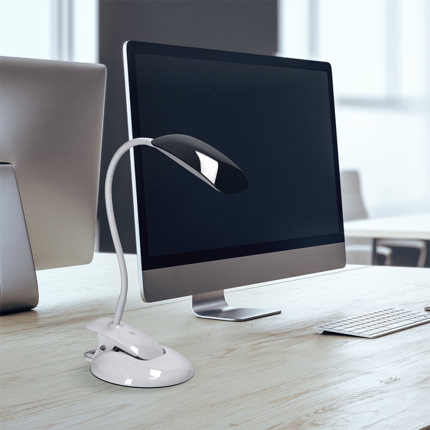 Candeeiro de mesa LED regulação podstavec i klip LED/5W/230V