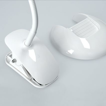 Candeeiro de mesa LED regulação podstavec i klip LED/5W/230V