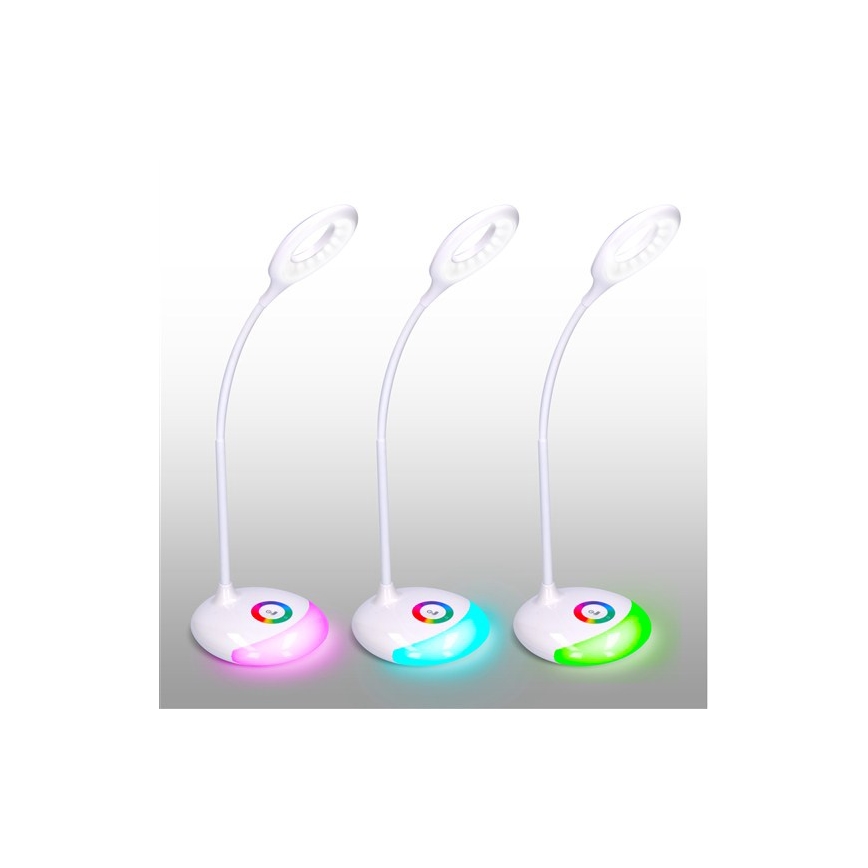 Lâmpada de mesa LED RGB regulável recarregável LED/5W/5V 1800 mAh