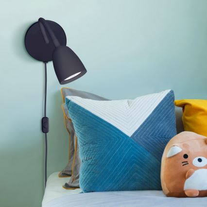 Candeeiro pequeno LED de parede com regulação LED/4W/230V preto