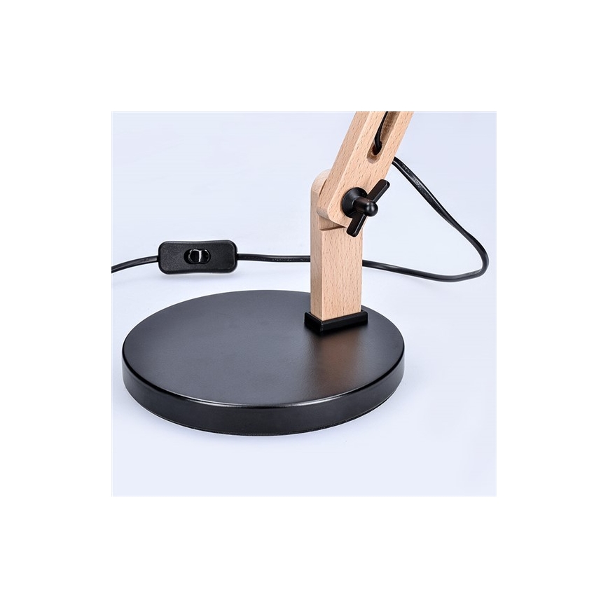 Candeeiro de mesa FALUN 1xE27/25W/230V preto/carvalho