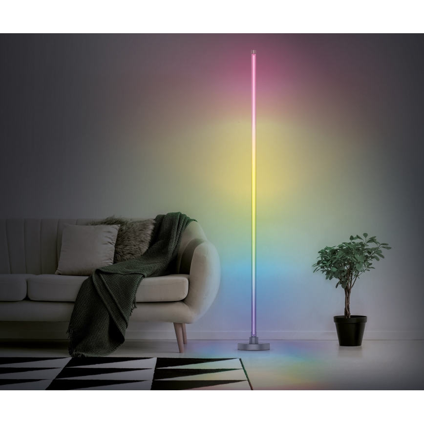 Candeeiro de pé LED RGB regulável RAINBOW LED/18W/230V Wi-Fi Tuya + controlo remoto
