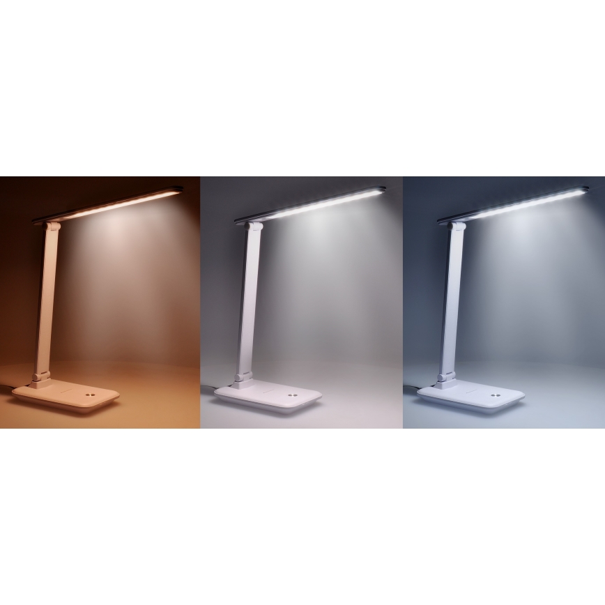 Candeeiro de mesa LED com regulação LED/10W/230V 3000/4500/6000K branco