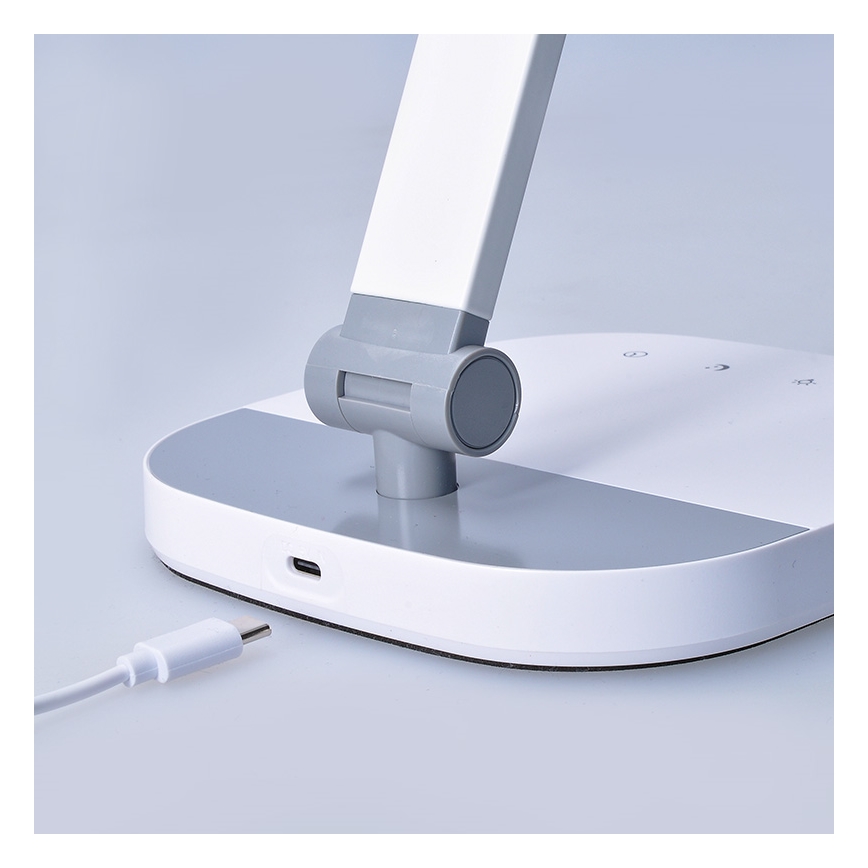 Lâmpada de mesa LED regulável com toque e luz noturna LED/10W/5V 3000/4000/5000K branco