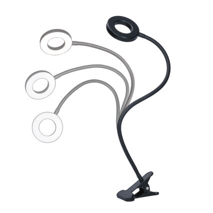 Candeeiro de mesa LED dimerizável com clipe LED/8W/230V 3000/4000/5000K preto