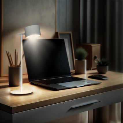 Lâmpada LED recarregável 3 em 1 com dimmer tátil LED/4W/2000 mAh 3000/4000/6500K branca