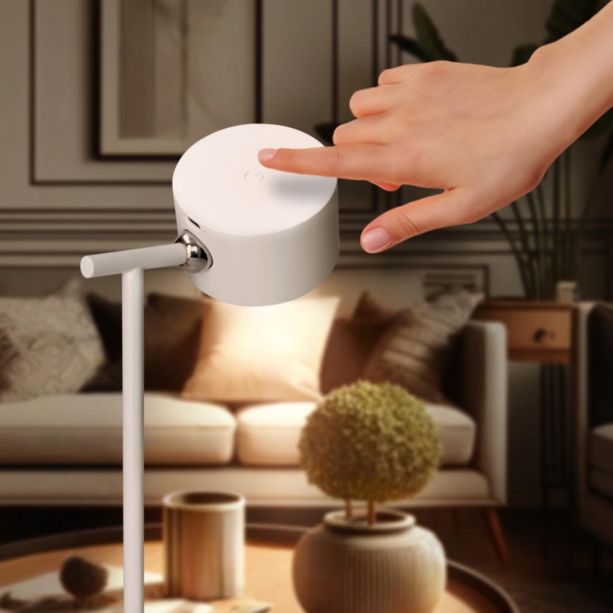 Lâmpada LED recarregável 3 em 1 com dimmer tátil LED/4W/2000 mAh 3000/4000/6500K branca