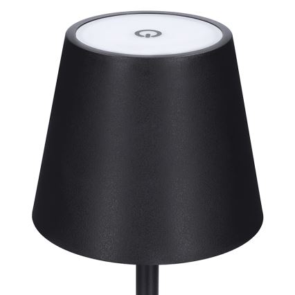 Lâmpada de mesa LED tátil recarregável com dimmer LUCCA LED/3,7V 3000/4000/6500K 2000 mAh preta