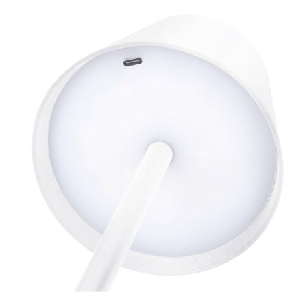 Candeeiro de mesa tátil recarregável e regulável LUCCA LED, 3,7V, 3000/4000/6500K, 2000 mAh, branco