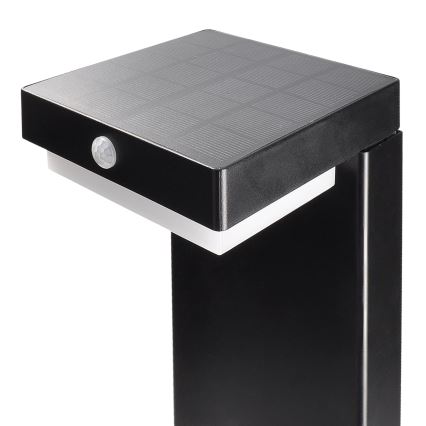 Lâmpada Solar LED com sensor de movimento e crepúsculo PALERMO LED/5W/5V 2000 mAh IP54 preta