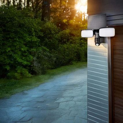 Refletor solar LED com sensor LED/9W/3,7V 3600 mAh IP54