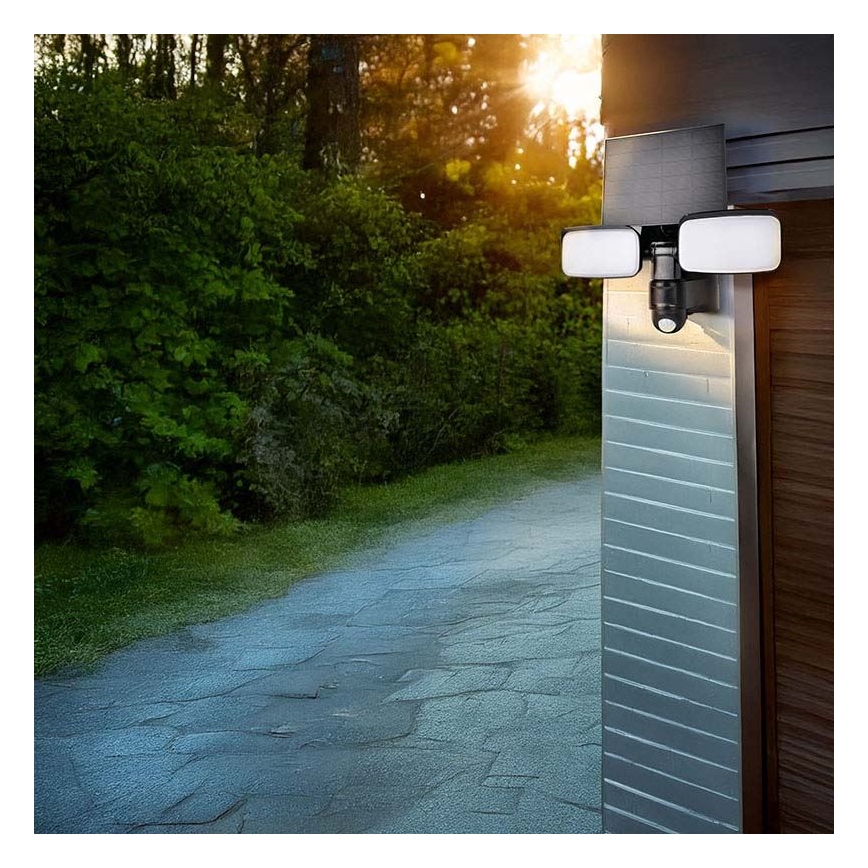 Refletor solar LED com sensor LED/9W/3,7V 3600 mAh IP54