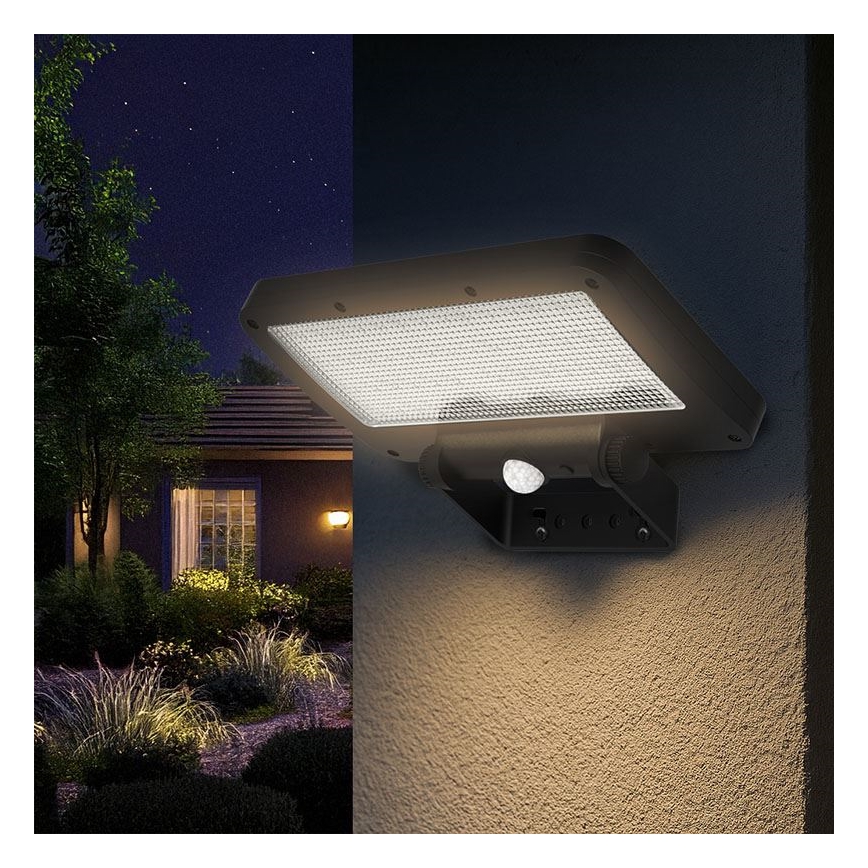 Refletor solar com sensor LED/5W/3,7V 1500 mAh IP54