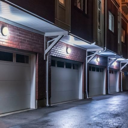 Iluminação de parede exterior LED LED/20W/230V 4000K IP54 cinzento redondo